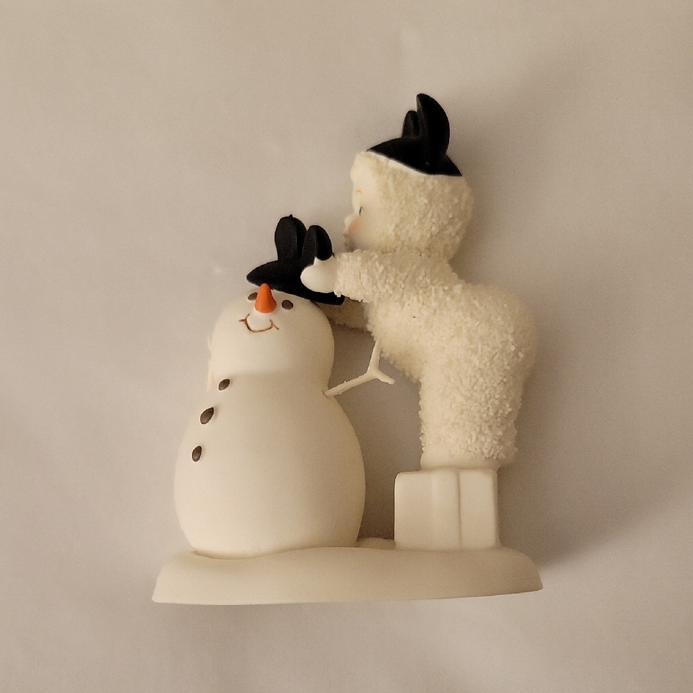 Dept. 56 Bisque Porcelain Snowbabies "Be Like Mickey Too"